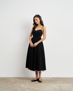 Vivienne Midi Dress in Black