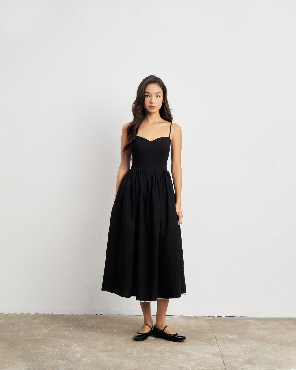 Vivienne Midi Dress in Black