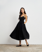 Vivienne Midi Dress in Black
