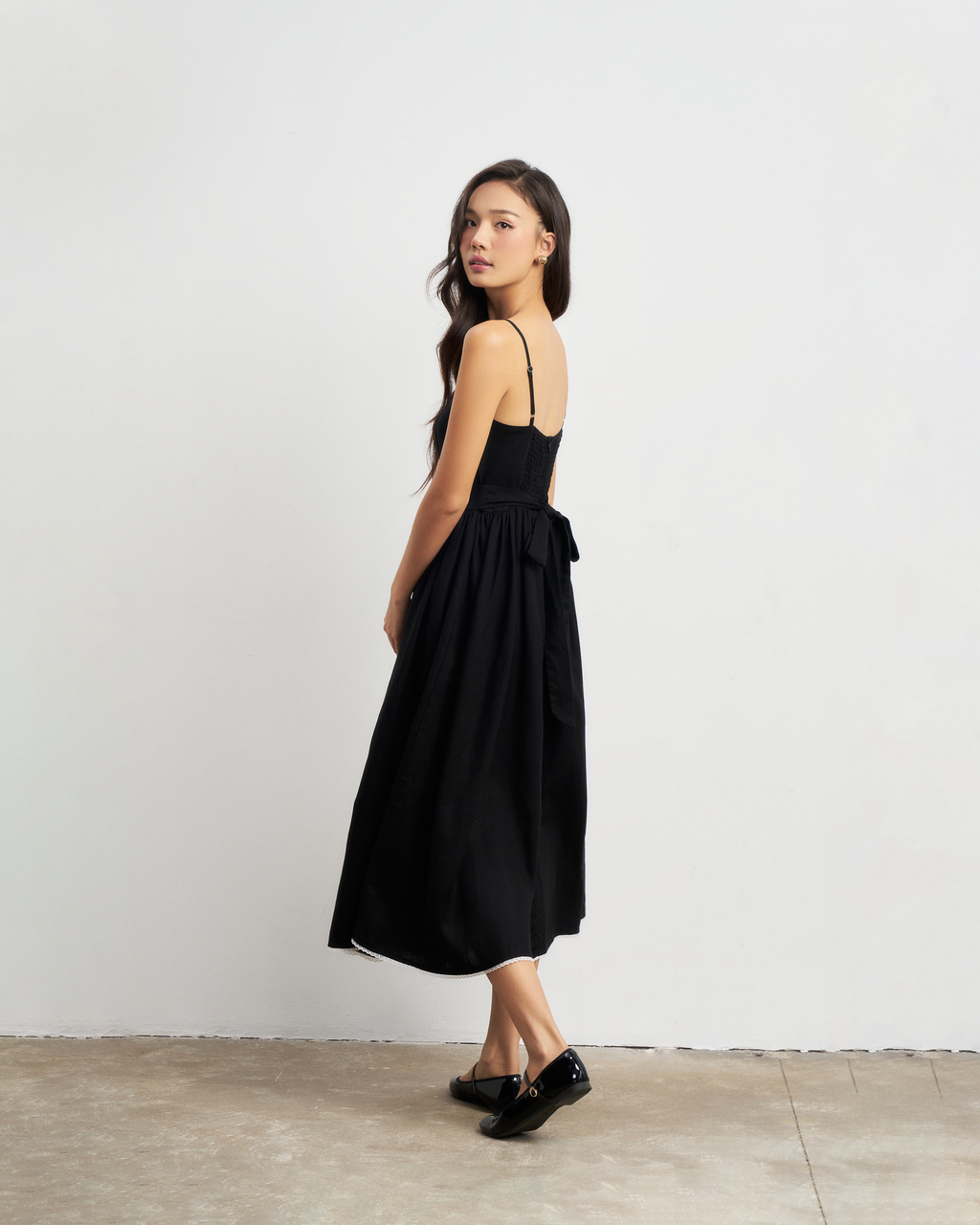 Vivienne Midi Dress in Black
